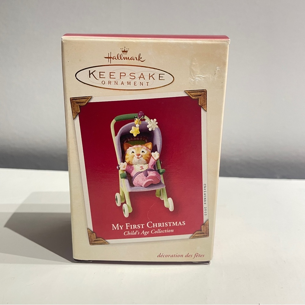 2008 Ornament Cat my first Christmas Baby Cat Hallmark New with box